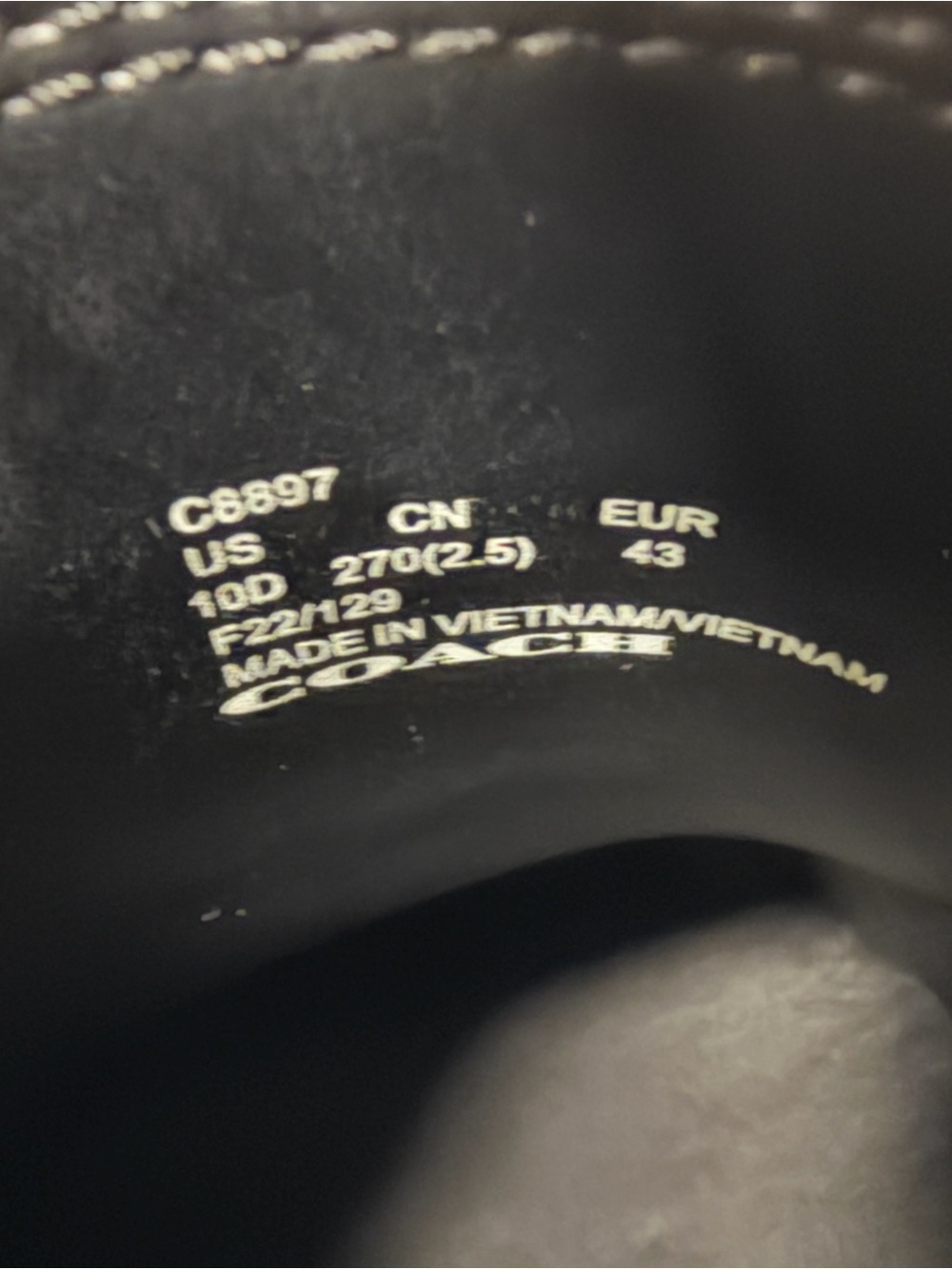 Men's Coach Penny Loafers Black Leather - Picture 7 of 10